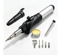 FROGBRO Set Saldatore a gas con 6 Accessori per Saldar | Temperatura regolabile in continuo da 200 a 500 °C, fiamma fino a 1300 °C, per saldatura, pirografia, creazione di gioielli