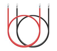 Frogetu 2 Pezzi Cavo Batteria,Cavo di Alimentazione in Rame,Cavi Batteria Auto,Inverter Batteria,per Solare Moto Auto Cavo di Terra della Batteria