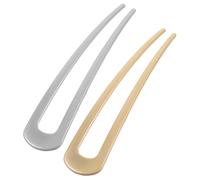 Frogetu 2 Pezzi Forcina a Forma di U,Forcine a Forma U in Metallo,Forcine Per Capelli A Forma Di U Stile Francese,Per Capelli Per Chignon Per Donne Ragazze Signora,Forcina