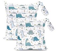 Frogetu 2 pezzi Wetbag per l'asilo, borsa per pannolini, borsa per pannolini, borsa per pannolini, borsa per pannolini di stoffa, viaggi, palestra, spiaggia e piscina, bianco, Neutro
