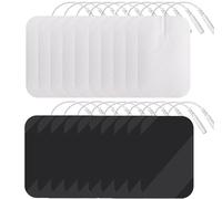 Frogetu 20 Pezzi Elettrodi per Elettrostimolatore 6x9 cm, Patch di Ricambio riutilizzabili e autoadesivi, con cavetti a spinotto da 2 mm