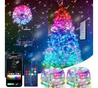 Frogetu 2x10m Luci Natale Esterno LED RGB IP65 Controllo APP Music Sync USB per Albero Giardino TV