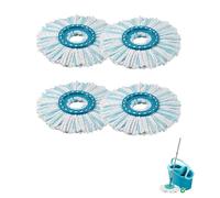 Frogetu 4 Pezzi Testine di Ricambio del Mocio Compatibile con Leifheit Clean Twist Disc Mop,Mocio di Ricambio in Microfibra Buona Capacità di Assorbimento,per Lavaggio Sporco Particelle di Sporco