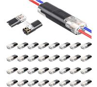 Frogetu 40 pezzi di connettori per autoveicoli, connettori per cavi da 12 V, impermeabili, a 2 poli, spine a 2 pin, connessione a crimpare rapida per cavi AWG 18-22, accessori elettrici audio a LED