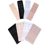 Frogetu 8 Pezzi Prolunga Reggiseno,Cinghia di Estensione Reggiseno 3 File 2 Ganci 3 Ganci,Reggiseno Prolunga per Reggiseno da Donna,Estensioni Reggiseno,Confortevole ed Elastico