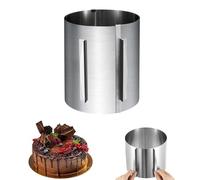 Frogetu Anello Torta Regolabile 20cm,Cerchio per Torta Diametro Regolabile 16-30cm,Stampo Circolare Torta in Acciaio Inossidabile,Coppa Pasta,Coppa Pasta di Acciaio,Coppapasta Tondi,Anello per Torte
