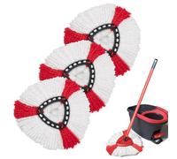 Frogetu Set di 3 Testine di Ricambio del Mocio Compatibili,Ricariche Per Mocio In Microfibra Compatibili,Per Vileda Mocio Rotante,con Vileda Turbo 2 in 1 Mop