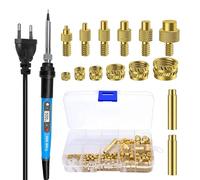 Frogetu Set di Saldatore,Inserto Filettato,Set di Punte per Saldatura,Set di Inserti Filettati,130 Pezzi M2/M3/M4/M5/M6/M8 Rivetti Filettati,per Inserti Filettati,Dadi di Fusione
