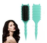 Frogetu Spazzola per Capelli Curva,Spazzola per Ricci Multifunzionale,Districante per Capelli Professionale,per Definizione Ricci,Curly Hair Brush