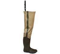 FROGG TOGGS Bull Frogg 3-ply PVC Canvas Bootfoot Hip Wader, or Felt, Climbing Felpa con Cappuccio Uomo, Cachi, Cleated, Size 11
