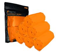 FROGG TOGGS Chilly Pad Cooling Towel Multi Pack Asciugamano di Raffreddamento, Arancione, Confezione da 6, 29"x3" (Pacco da 6) Unisex-Adulto