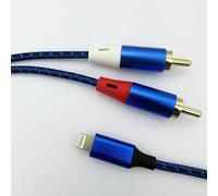 Froggen Per cavo Lightning RCA, cavo adattatore da iPhone a Phono, cavo audio stereo rosso e bianco, splitter a Y compatibile con iPhone i-Pad i-Pod per amplificatore hifi, altoparlante DJ,