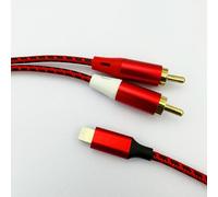 Froggen Per cavo Lightning RCA, cavo adattatore da iPhone a Phono, cavo audio stereo rosso e bianco, splitter a Y compatibile con iPhone i-Pad i-Pod per amplificatore hifi, altoparlante DJ,