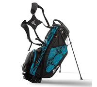 Frogger Function Hybrid Golf Bag for Men and Women with Stand, Blue/Black - Ultra Lightweight Golf Bag with 7 Spacious Pockets, 2 Integrated Latch-it Receivers and Ergonomic Dual Shoulder Straps