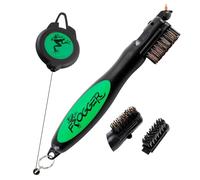 Frogger Golf BrushPro Cleaner | Pulizia rapida delle scanalature della mazza per scatti migliori | Design ergonomico comodo del manico | Testine di spazzola superiori, pulitore scanalato pieghevole e
