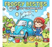 Froggy Besties Coloring Book: Cute Frog Adventure Coloring with featuring Kawaii Girls, Playful Amphibian Friends, and Cozy Everyday Fun for Stress Relief