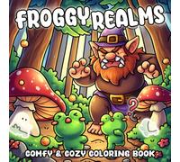 Froggy Realms Coloring Book: Cute & Cozy Coloring Pages with Adorable Frog Charaters and Magical Forest Buddies in Fantasy Lands, Bold & Easy Designs for All Ages Creativity