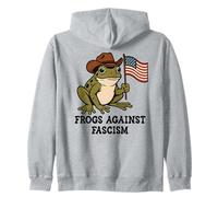 Frogs Against Fascism Anti-Fascism Frog off to Fight Fascism Felpa con Cappuccio