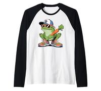 Frogs Amphibian Kids, Eating Taco Funny Frog Maglia con Maniche Raglan