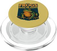 Frogs Make Me Happy Funny Nature Amphibian Lover Citazione PopSockets PopGrip per MagSafe