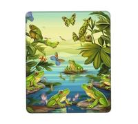 Frogs Sing Tappetino per Mouse Durevole Tappetino Mouse Portatile Mousemat per Lavoro Pc Laptop 25X30Cm