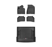 FROGUM ProLine 3D Esclusivi Tappetini auto in gomma e vasca baule bagagliaio con logo su misura per Hyundai Tucson III 2015-2020I I bordi più alti