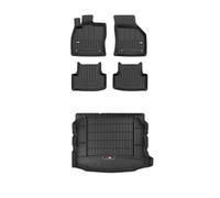 FROGUM ProLine 3D Esclusivi Tappetini auto in gomma e vasca baule bagagliaio con logo su misura per SEAT Leon III Cupra 2012-2020I I bordi più alti