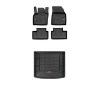 FROGUM ProLine 3D Esclusivi Tappetini auto in gomma e vasca baule bagagliaio con logo su misura per Volvo XC40 dal 2017I I bordi più alti