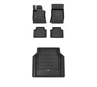 FROGUM ProLine 3D Esclusivi Tappetini auto in gomma e vasca baule bagagliaio con logo su misura per Alfa Romeo Giulia dal 2016I I bordi più alti