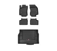FROGUM ProLine 3D Esclusivi Tappetini auto in gomma e vasca baule bagagliaio con logo su misura per Opel Astra H 2004-2014I I bordi più alti