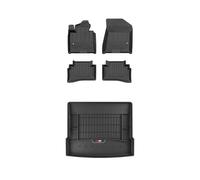 FROGUM ProLine 3D Esclusivi Tappetini auto in gomma e vasca baule bagagliaio con logo su misura per Hyundai Tucson III 2015-2020I I bordi più alti