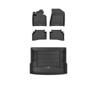 FROGUM ProLine 3D Esclusivi Tappetini auto in gomma e vasca baule bagagliaio con logo su misura per Kia Sportage IV 2015-2018I I bordi più alti