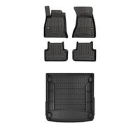FROGUM ProLine 3D Esclusivi Tappetini auto in gomma e vasca baule bagagliaio su misura per Audi A4 B9 Avant 2015-2023 | I bordi più alti