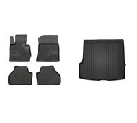 Frogum Set Di Tappetini Per Auto + Vasca Per Bagagliaio Per BMW X3 E83