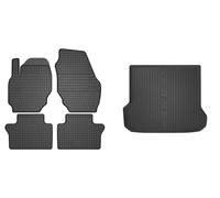 Frogum Set Di Tappetini Per Auto + Vasca Per Bagagliaio Per Volvo V70 III 135