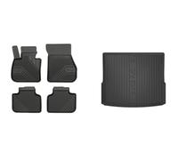 Frogum Set Di Tappetini Per Auto + Vassoio Per Bagagliaio Per BMW X1 F48