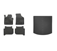 Frogum Set Di Tappetini Per Auto + Vassoio Per Bagagliaio Per VW Touran 1T1 1T2