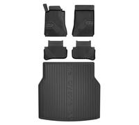 Frogum TPE Tappetini+Portabagagli Set per Mercedes-Benz C Classe W203 2000-2007