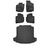 Frogum TPE Tappetini+Portabagagli Set per Skoda Rapid 2012-2019 TPE set di tappe