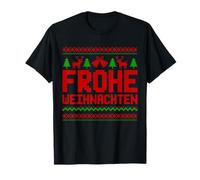 Frohe Weihnachten Buon Natale In Tedesco Divertente Maglietta