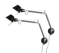 FROIDEXG Lampada da tavolo moderna con braccio girevole in alluminio per ufficio lampade da lettura e da parete regolabili, applique da comodino nera per studio camera da letto soggiorno illuminazione