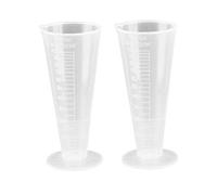 Froiny 2pcs 100ml misurini di plastica Trasparente Industria Chimica Cono Lab liquidi Scala Container da Cucina Tazze di Misura