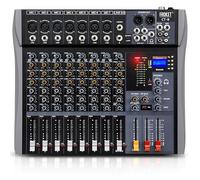 Froket CT-8 - Mixer audio professionale a 8 canali, console DJ con USB Bluetooth, console di mixing audio e console audio per karaoke, matrimoni, feste, registrazioni broadcast