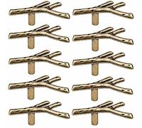 Frolahouse, 10 pomelli a forma di ramo di albero di moda per armadietti, armadietti, maniglie per mobili, maniglie per armadietti, maniglie per cassetti e porte, colore: bronzo
