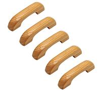 Frolahouse 20 pomelli in legno per armadietti, maniglie per mobili a forma di fiocco, per porte, armadi, cassetti, armadi, mobili (CC: 64 mm)