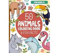 Frolic Fox 50 Animals Coloring Book & Fun Facts for Kids (Tascabile)