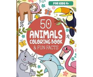 Frolic Fox 50 Animals Coloring Book & Fun Facts for Kids (Tascabile)