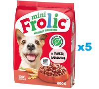 FROLIC Mini Naturally Irresistible 5x800 g cibo semi-umido per cani di piccola taglia con carne di manzo fresca