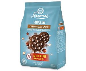 Frollini Senza Glutine con Cacao e Nocciole - Lazzaroni 200 g Biscotti