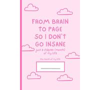 From Brain to Page So I Don't Go Insane (Pink Addition): Blank Monthly Journal To Vent Your Thoughts or Feelings (or just to write in)